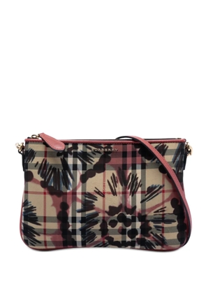 Burberry Pre-Owned 2000-2017 Haymarket Check Peony Rose crossbody bag - Neutrals