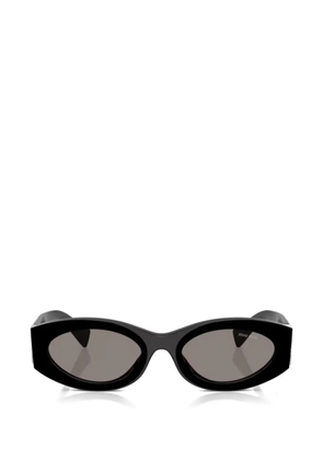 Miu Miu Eyewear logo oval-frame sunglasses - Black