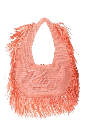 Kurt Geiger London large Kurt fringe-trim shoulder bag - Pink