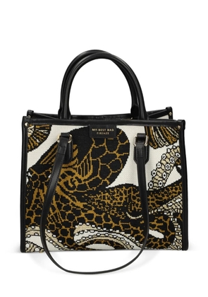 MY BEST BAG small Atena Sea Cratures printed tote bag - White