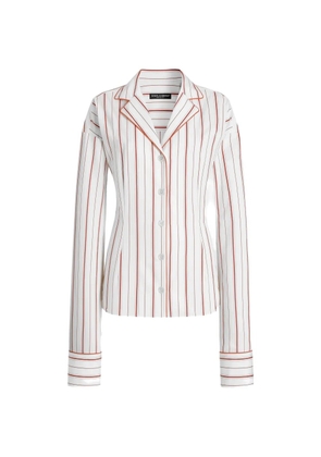 Dolce & Gabbana striped buttoned shirt - White