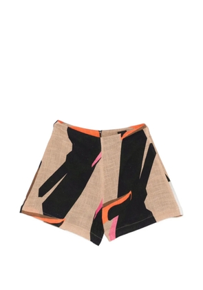 Osklen Tucano abstract print shorts - Neutrals