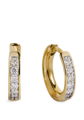 Monica Vinader Essential diamond earrings - Gold
