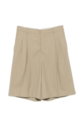 AMI Paris pinstripe pleated shorts - Neutrals