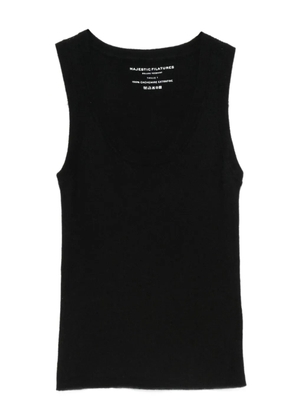 Majestic Filatures ribbed cashmere tank top - Black