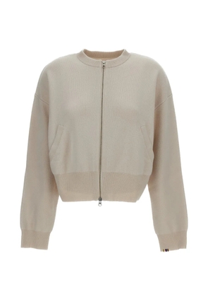 extreme cashmere zip cashmere sweater - Neutrals
