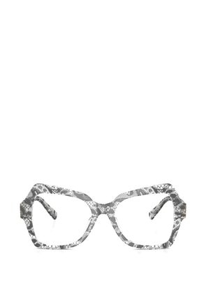 Dolce & Gabbana Eyewear lace geometric glasses - Black