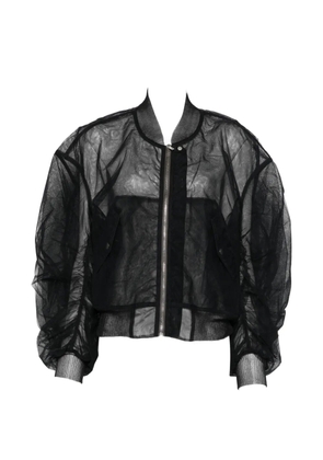 Rick Owens sheer zip-up jacket - Black
