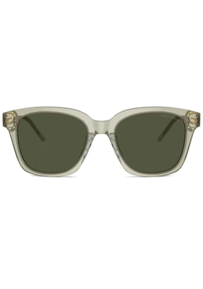 Giorgio Armani geometric-frame sunglasses - Green