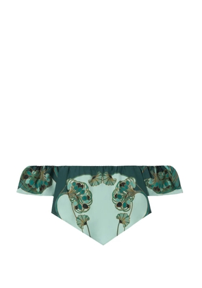 La DoubleJ floral off-shoulder top - Green