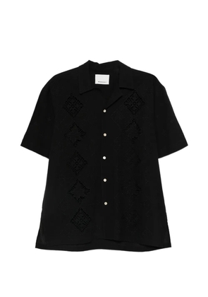 ISABEL MARANT Indy openwork short-sleeve shirt - Black