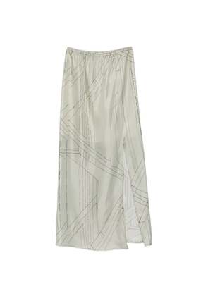 Alysi graphic-print slit skirt - Green