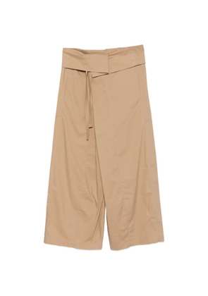 Alysi tie-waist wide trousers - Neutrals