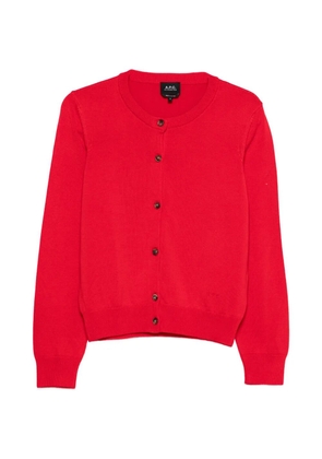 A.P.C. buttoned cardigan - Red