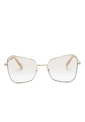 Swarovski Eyewear geometric-frame sunglasses - Gold