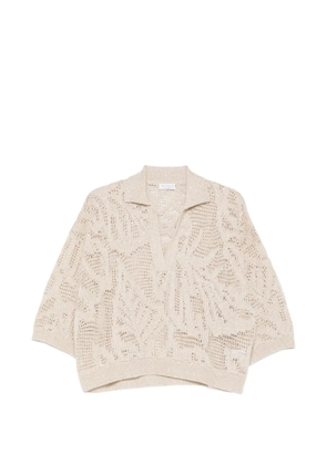 Brunello Cucinelli openwork sweater - Neutrals