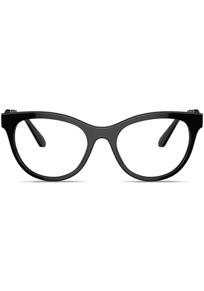 Swarovski Eyewear square frame sculpted arm glasses - Black