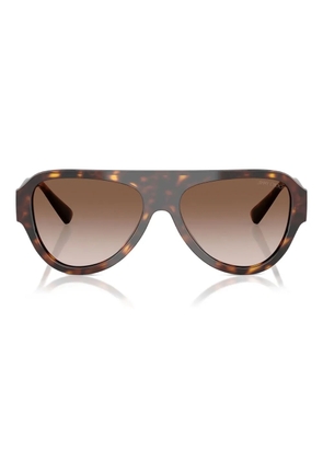 Jimmy Choo Eyewear tortoiseshell pilot sunglasses - Brown