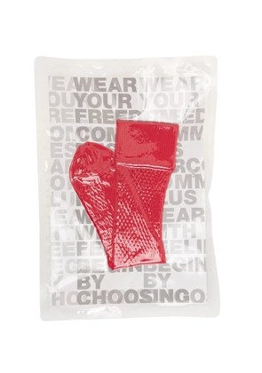 Comme des Garçons Homme Plus fishnet socks - Red