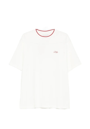 Drôle De Monsieur piped droit T-shirt - White
