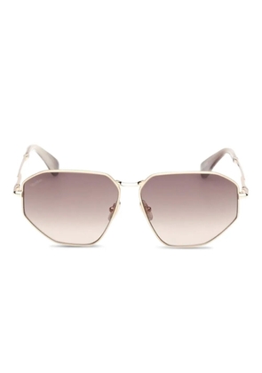 Max Mara Eyewear geometric-frame sunglasses - Gold
