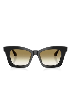 Giorgio Armani geometric-frame sunglasses - Black