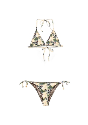 Anjuna leopard floral bikini set - Neutrals