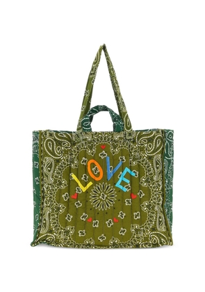 Call It By Your Name maxi Cabas quilted tote bag - Green