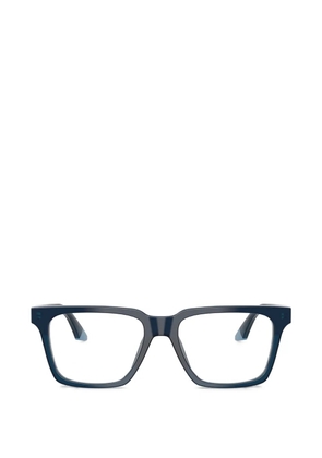 Emporio Armani geometric frame glasses - Blue