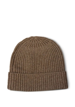 Emiliano Rinaldi ribbed beanie hat - Brown