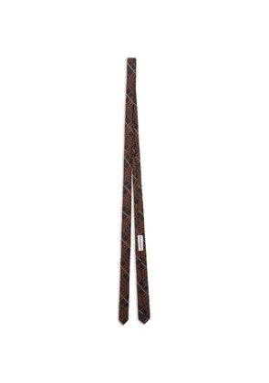 Burberry skinny check tie - Brown