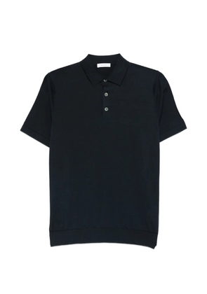 DIKTAT fine-knit polo shirt - Blue