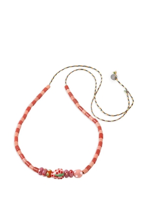 Sorbet Island beaded strawberry-charm bracelet - Pink