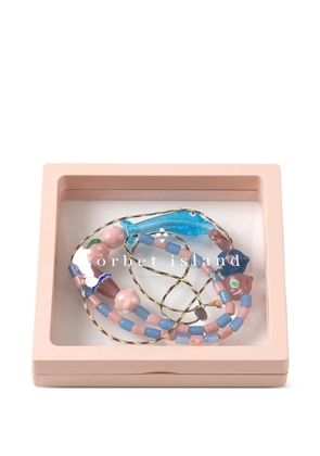 Sorbet Island beaded dolphin bracelet - Blue
