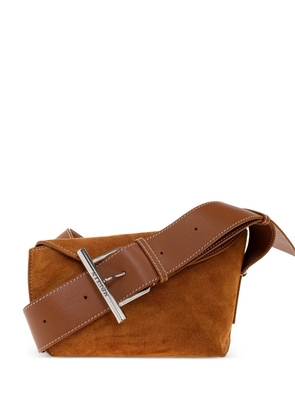 Alexander McQueen buckle leather shoulder bag - Brown