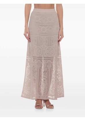 D.Exterior crochet maxi skirt - Neutrals