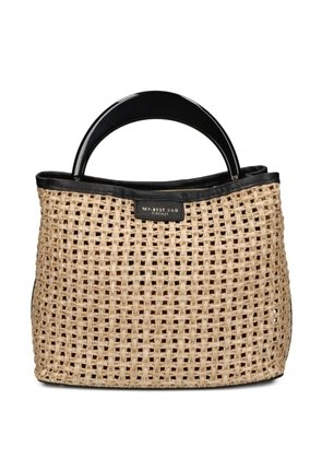 MY BEST BAG raffia tote bag - Neutrals