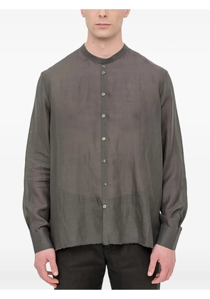 Label Under Construction mandarin-collar shirt - Grey