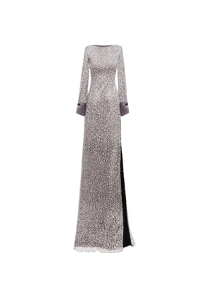 Gemy Maalouf side-slit maxi dress - Grey