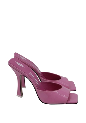 The Attico Anais square-toe leather sandals - Pink
