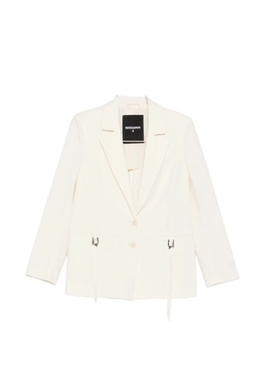 Patrizia Pepe tie-embellished single-breasted blazer - Neutrals