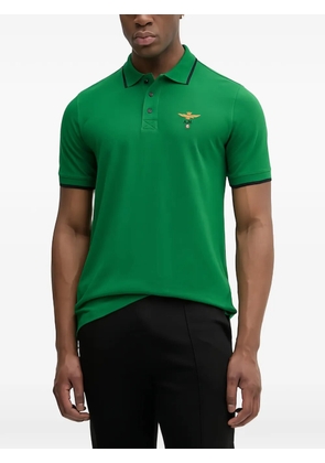 Aeronautica Militare embroidered-logo polo shirt - Green