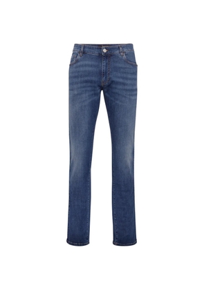 Billionaire Baroque embroidered straight jeans - Blue