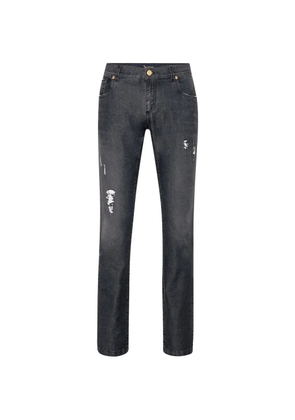 Billionaire washed badge jeans - Grey