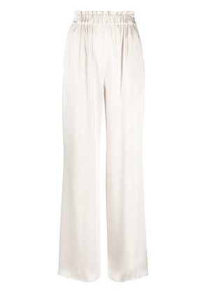 Claudie Pierlot wide-leg smocked-waistband trousers - Neutrals