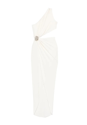 Amen one-shoulder draped mini dress - Neutrals