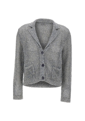 Kangra openwork button cardigan - Grey