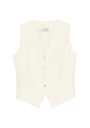 Alberto Biani V-neck button waistcoat - Neutrals