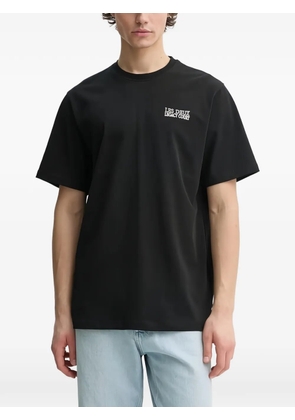 Les Deux logo-embroidered T-shirt - Black