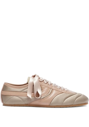 DRIES VAN NOTEN quilted satin sneakers - Neutrals